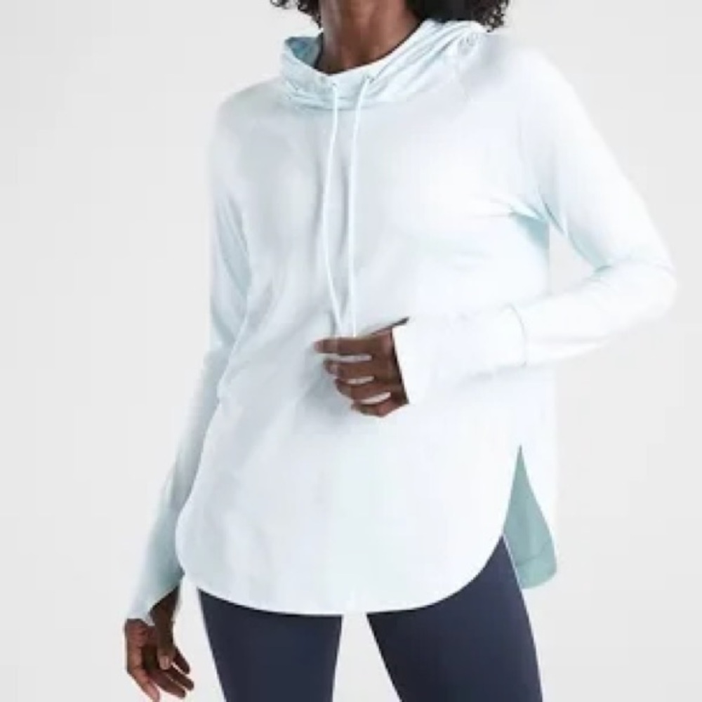Athelta small Uptempo Hoodie in light blue